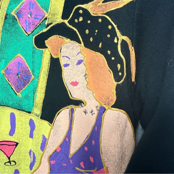 Kolorway Black Hand Painted Wearable Art - Picture 3 of 9